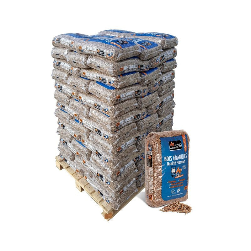 Granulés de Bois WOODSTOCK qualité Premium-Palette de 78 sacs de 15 kg